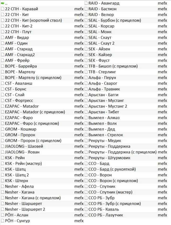 Макросы Калибр в формате .mefx